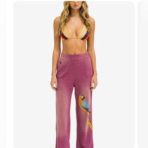 AVIATOR NATION PARROT SWEATPANTS NWT